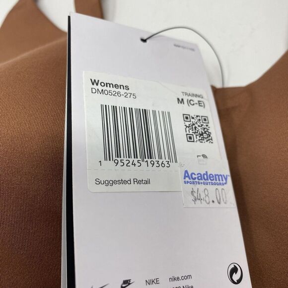 Nike Alate Minimalist Low Support Brown Padded Sports Bra Size Medium Cup C-E - Picture 3 of 8